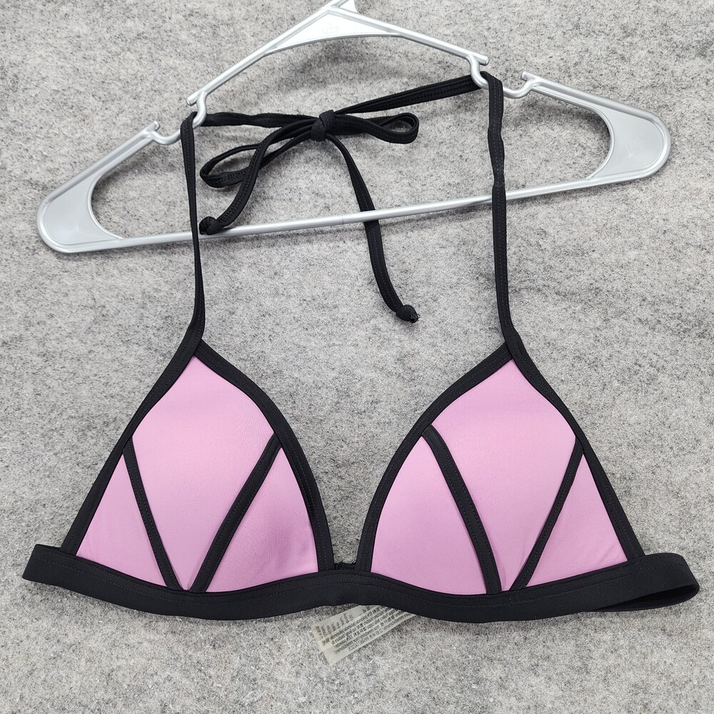 PINK Victoria Secret Bikini Top Womens Large Purple Triangle Halter